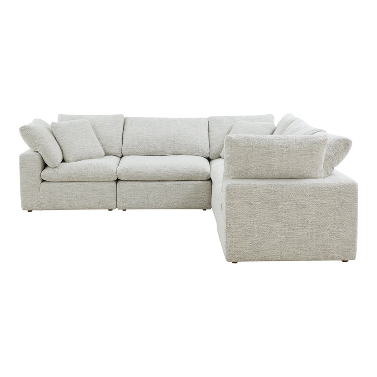 Moe's Home Collection Terra Coastside Sand Condo Classic L-Shaped Modular Sectional