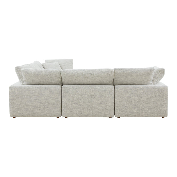 Moe's Home Collection Terra Coastside Sand Condo Classic L-Shaped Modular Sectional