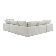 Moe's Home Collection Terra Coastside Sand Condo Classic L-Shaped Modular Sectional