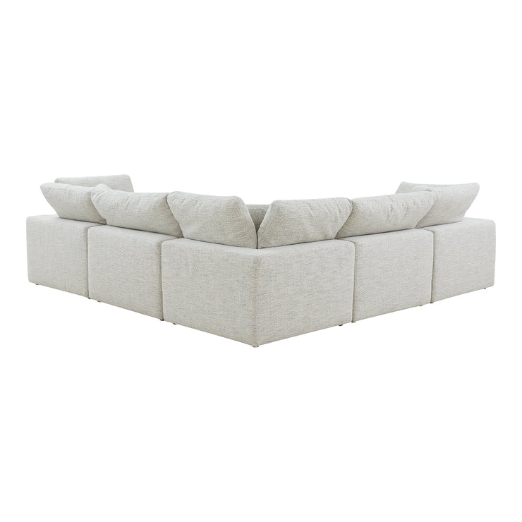 Moe's Home Collection Terra Coastside Sand Condo Classic L-Shaped Modular Sectional