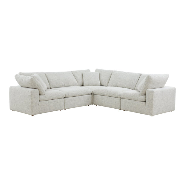 Moe's Home Collection Terra Coastside Sand Condo Classic L-Shaped Modular Sectional