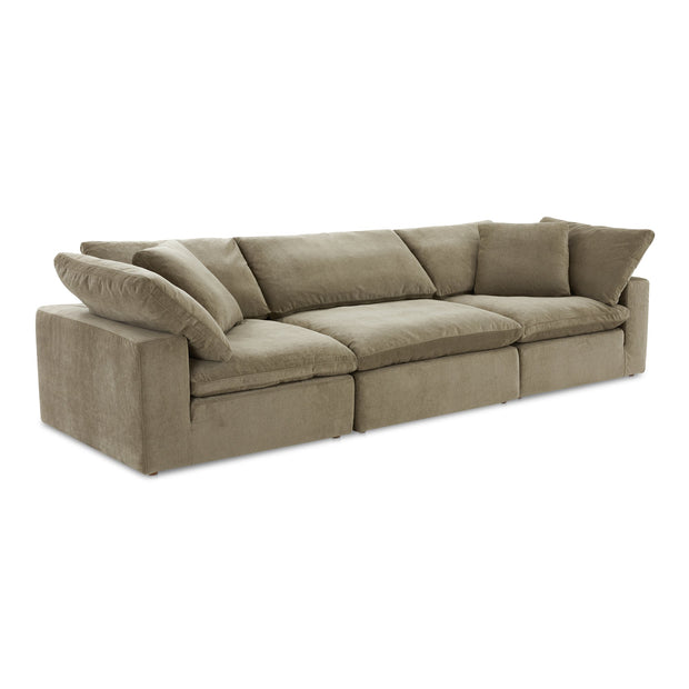 Moe's Home Collection Clay Modular Sofa ~ Desert Sage Green Performance Fabric