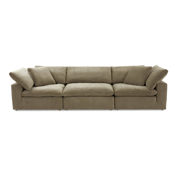 Moe's Home Collection Clay Modular Sofa ~ Desert Sage Green Performance Fabric