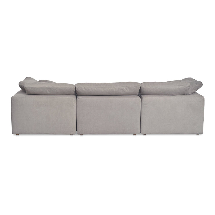 Moe's Home Collection Clay Modular Sofa ~ Light Grey LiveSmart Performance Fabric