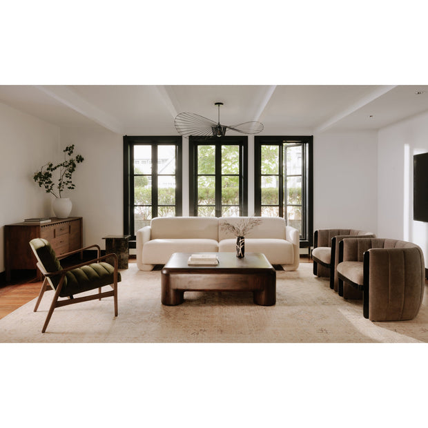 Moe's Home Collection Fallon Flecked Ivory Sofa