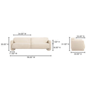 Moe's Home Collection Fallon Flecked Ivory Sofa
