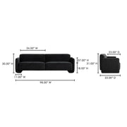 Moe's Home Collection Fallon Shadow Grey Sofa