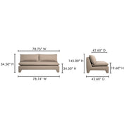 Moe's Home Collection Estelle Flax Sofa