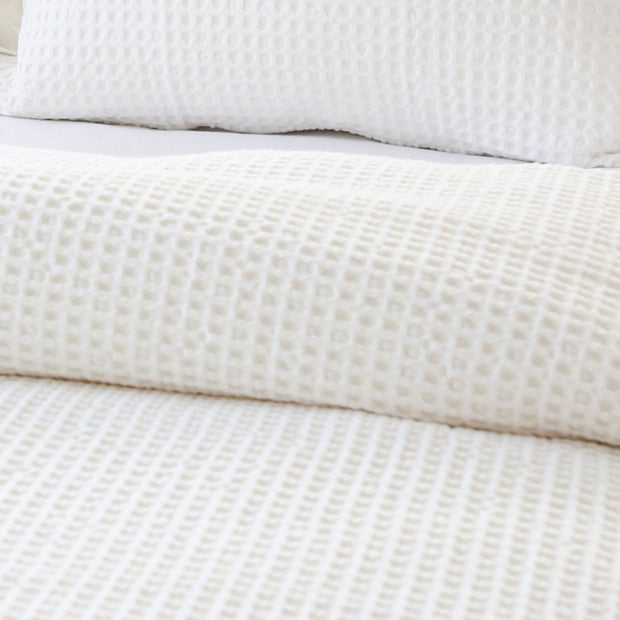 Pom Pom at Home Zuma Cream Blanket & Pillow Shams ~ Available in Twin, Queen and King Sizes