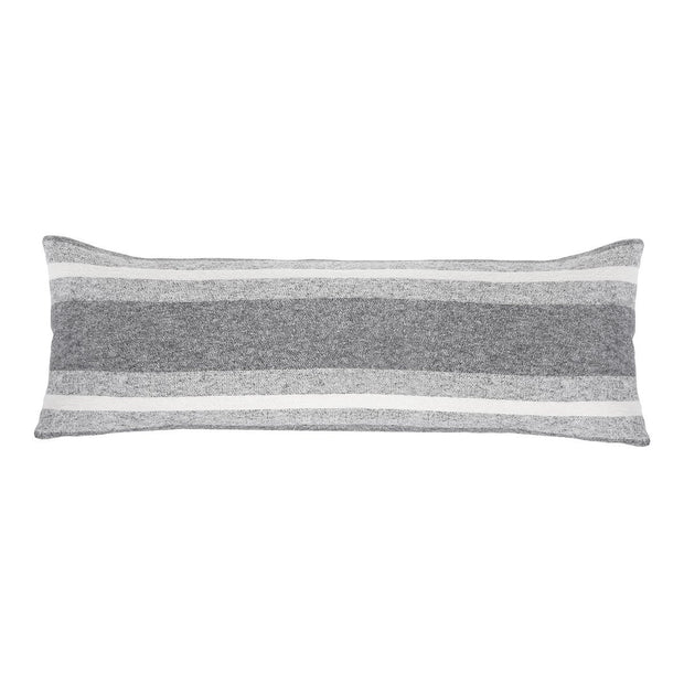 Pom Pom at Home Alpine Grey and Ivory Striped Blanket