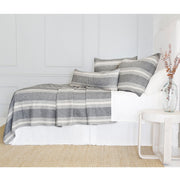 Pom Pom at Home Alpine Grey and Ivory Striped Blanket