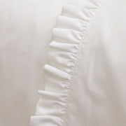Pom Pom at Home Audrey White Ruffle Cotton Percale Sheet Set ~ Available in Twin, Queen and King Sizes
