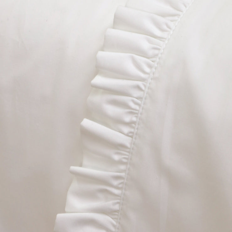 Pom Pom at Home Audrey White Ruffle Cotton Percale Sheet Set ~ Available in Twin, Queen and King Sizes