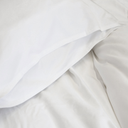 Pom Pom at Home Parker White Cotton Sateen Duvet Cover Set ~ Available in Twin, Queen and King Sized