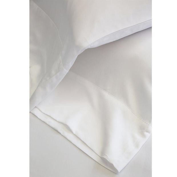 Pom Pom at Home Bamboo Sateen White Sheet Set ~ Available in Twin, Queen and King Sizes