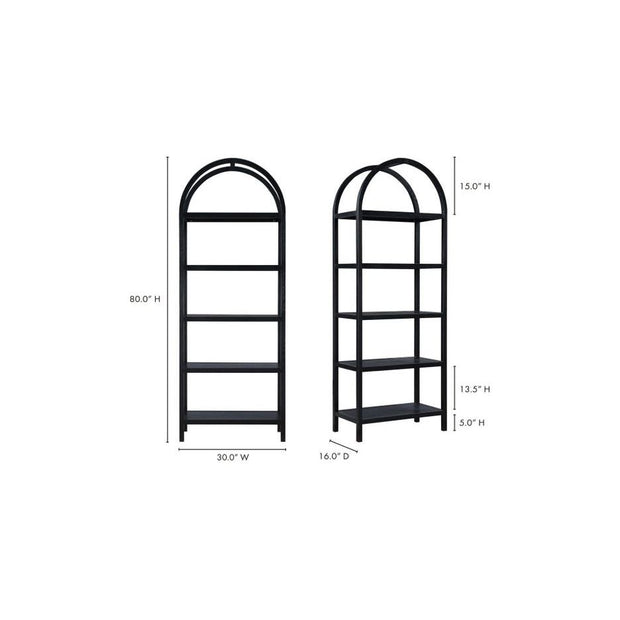 Moe’s Home Collection Eero Black Bookcase