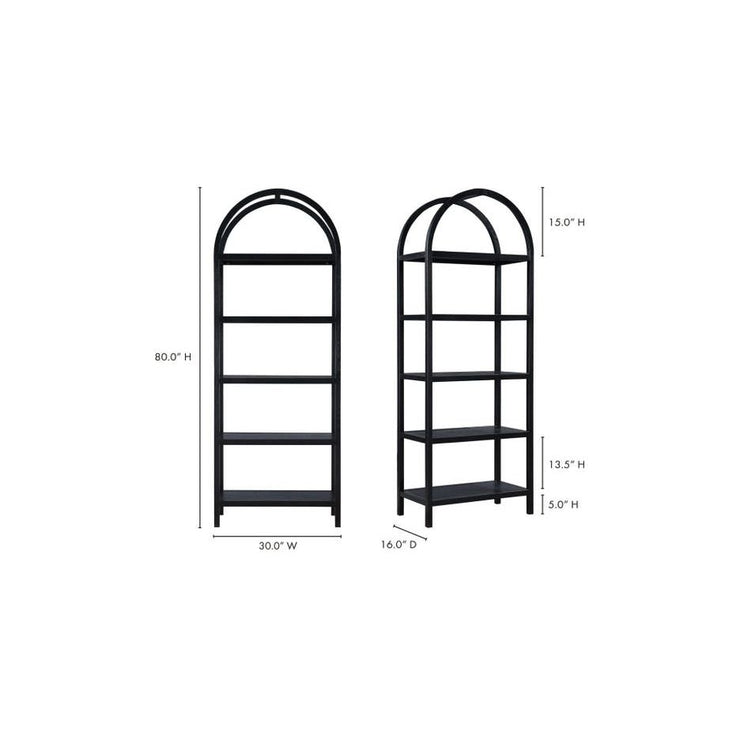 Moe’s Home Collection Eero Black Bookcase