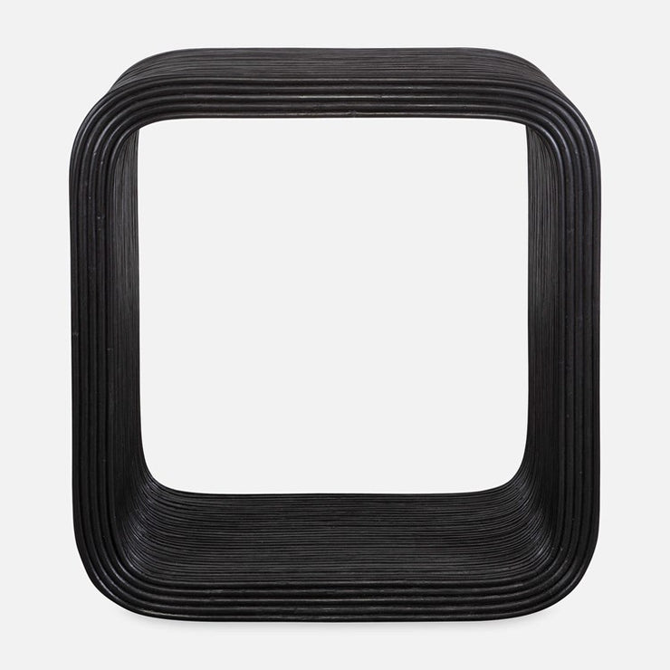 Uttermost Compton Black Rattan Side Table