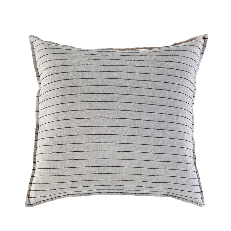 Pom Pom at Home Blake Flax & Midnight Linen Striped Duvet Cover and Shams ~ Available in Queen and King Sizes
