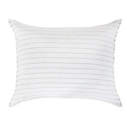 Pom Pom at Home Blake White  & Natural Striped Linen Duvet Cover and Shams ~ Available In Queen and King Sizes