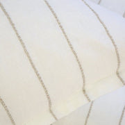 Pom Pom at Home Blake White  & Natural Striped Linen Duvet Cover and Shams ~ Available In Queen and King Sizes