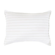 Pom Pom at Home Blake White  & Natural Striped Linen Duvet Cover and Shams ~ Available In Queen and King Sizes