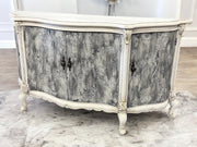 Casa Bonita Peruvian Hand-Painted Carved Wood Blanche Buffet