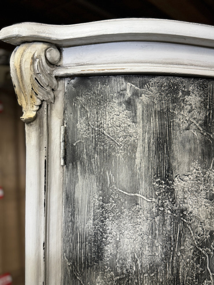 Casa Bonita Peruvian Hand-Painted Carved Wood Blanche Buffet