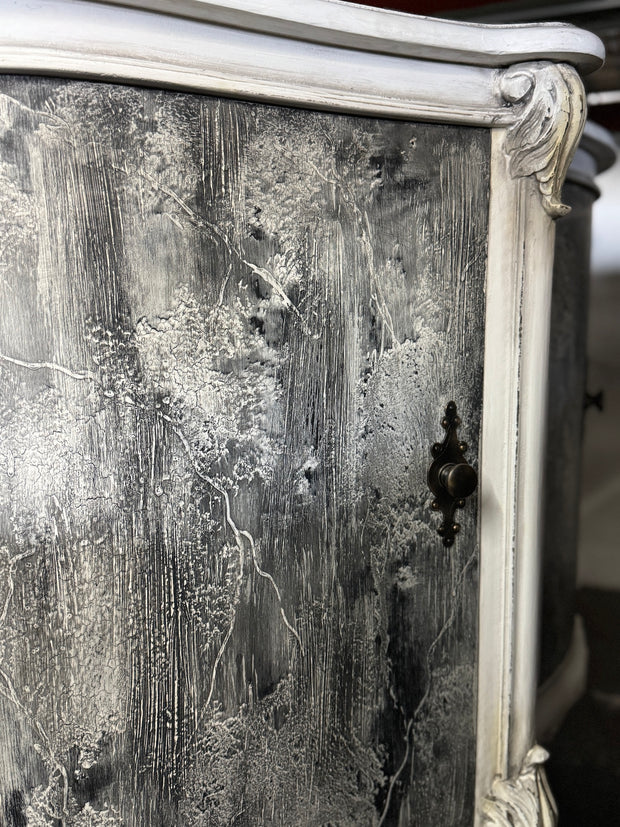 Casa Bonita Peruvian Hand-Painted Carved Wood Blanche Buffet