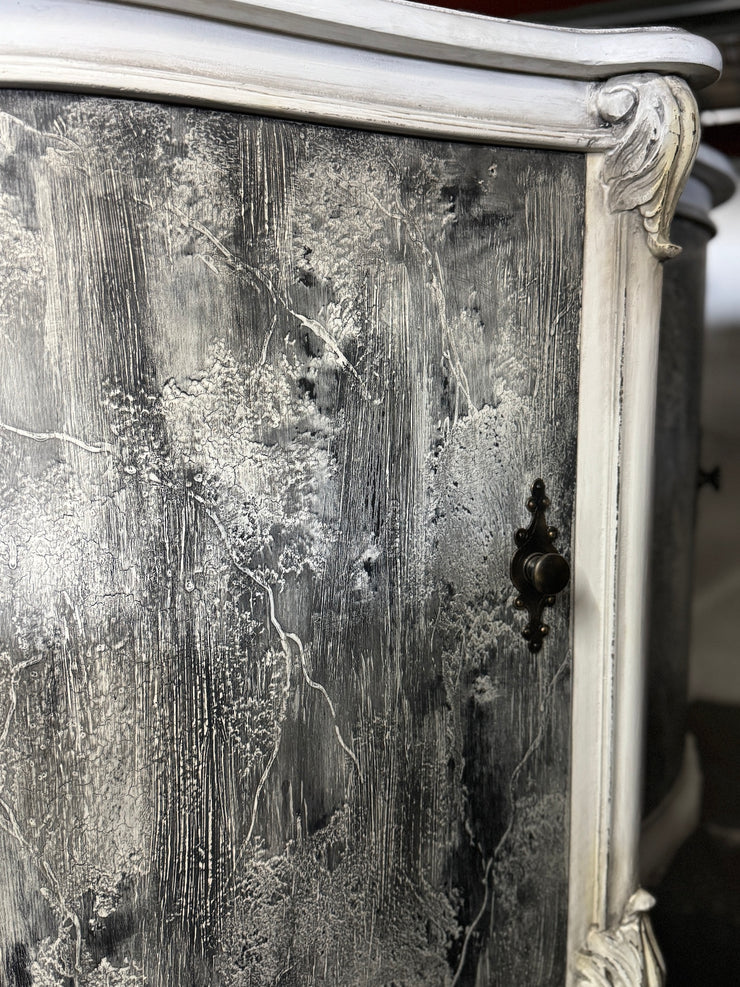 Casa Bonita Peruvian Hand-Painted Carved Wood Blanche Buffet