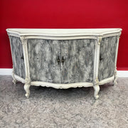 Casa Bonita Peruvian Hand-Painted Carved Wood Blanche Buffet