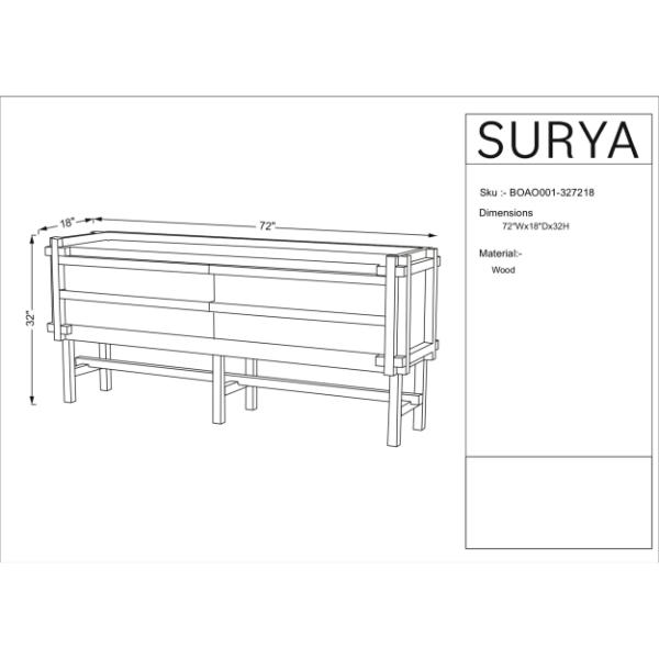 Surya x Becki Owens Collection Altos Wood Console Table