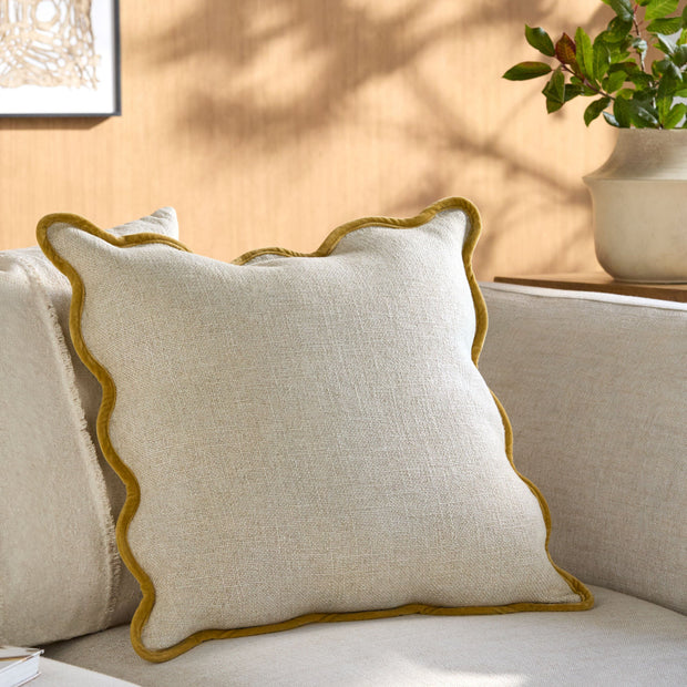 Becki Owens x LIVABLISS Caliza Scalloped Pillow