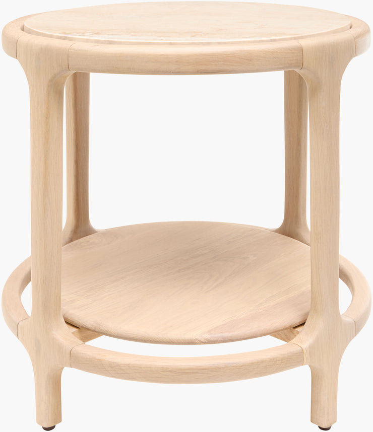 Surya x Becki Owens Collection Eve End Table with Marble Inset Top