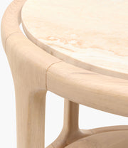 Surya x Becki Owens Collection Eve End Table with Marble Inset Top