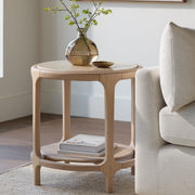 Surya x Becki Owens Collection Eve End Table with Marble Inset Top