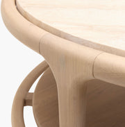 Surya x Becki Owens Collection Eve Coffee Table with Marble Inset Top