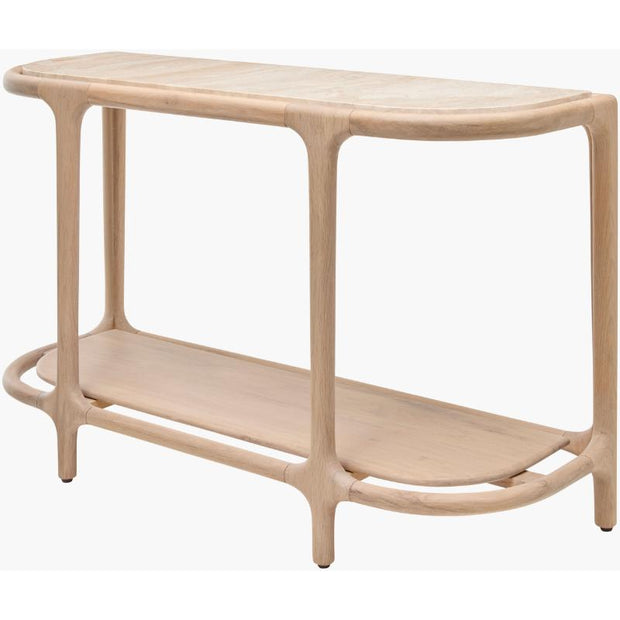 Surya x Becki Owens Collection Eve Marble Topped Console Table