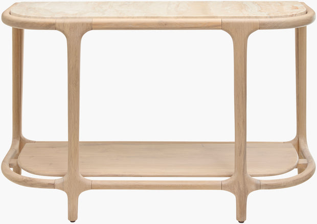Surya x Becki Owens Collection Eve Marble Topped Console Table