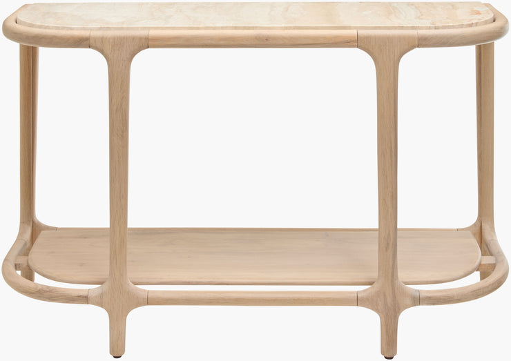 Surya x Becki Owens Collection Eve Marble Topped Console Table