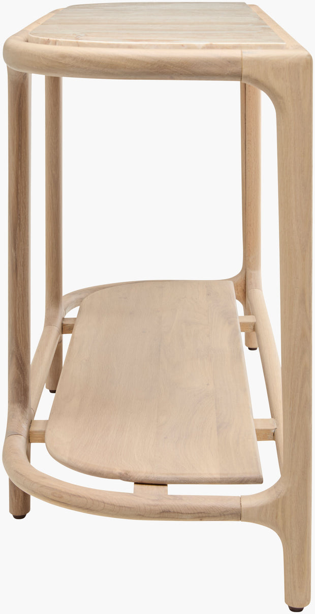 Surya x Becki Owens Collection Eve Marble Topped Console Table