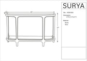 Surya x Becki Owens Collection Eve Marble Topped Console Table