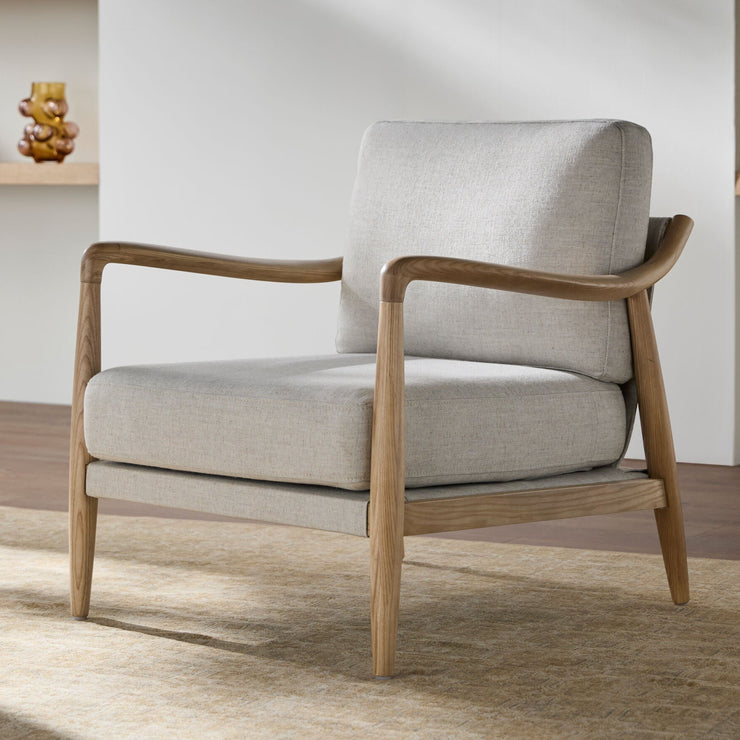 Becki Owens x SURYA Gaviota Accent Chair in Beige