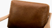 Becki Owens x SURYA Gaviota Accent Chair in Brown Leather