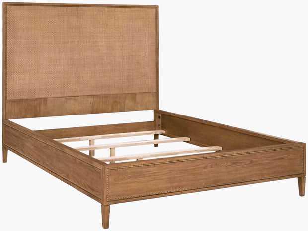 Surya x Becki Owens Collection Hermosa Wood and Rattan Bed