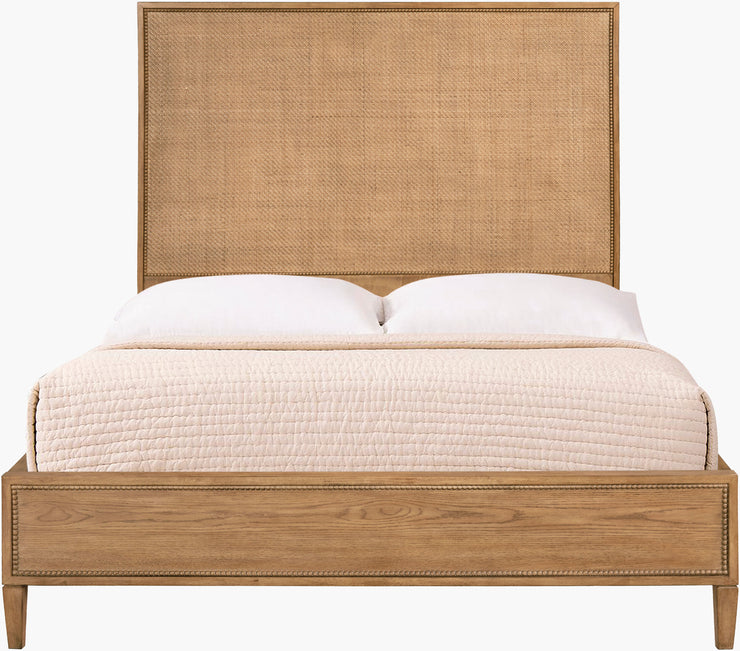 Surya x Becki Owens Collection Hermosa Wood and Rattan Bed