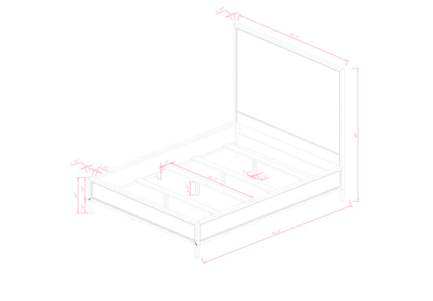 Surya x Becki Owens Collection Hermosa Wood and Rattan Bed