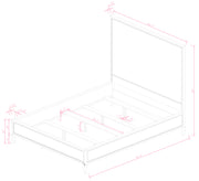 Surya x Becki Owens Collection Hermosa Wood and Rattan Bed