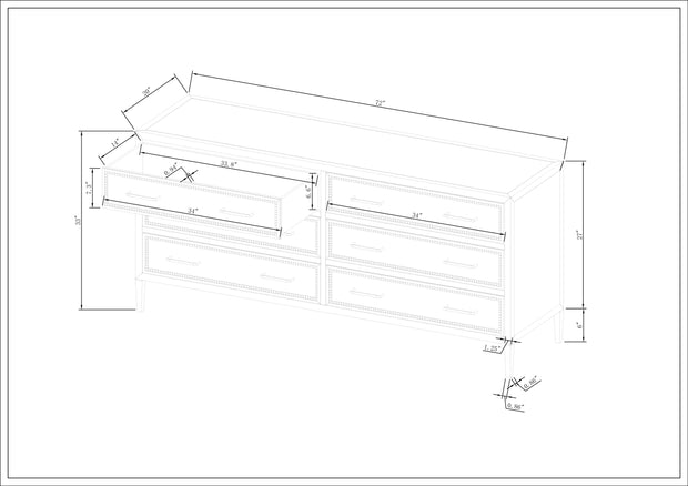Surya x Becki Owens Collection Hermosa Wood Dresser
