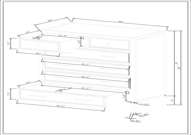 Surya x Becki Owens Collection Hermosa Tall Wood Dresser